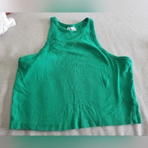 Cropped tank top XL H&M Kelly green